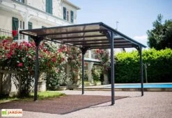 Carport En Aluminium Toit Plat (294x500cm) -Solid || Axi || EXIT TOYS Soldes Boutique carport aluminium toit plat