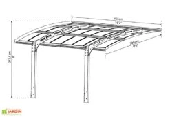 Carport Arizona Breeze 4,95 X 2,89 M Gris | Palram - Canopia -Solid || Axi || EXIT TOYS Soldes Boutique carport arizona breeze palram canopia