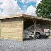 Solid Carport En Bois Traité Autoclave (7x5m) -Solid || Axi || EXIT TOYS Soldes Boutique carport bois autoclave 5 7metre