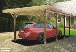 Solid Carport Bois Autoclave Modulable 4 X 5 M