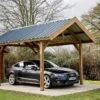 Carport Bois Traité Haute Température 5x3,5m Thurac + Bac Acier -Solid || Axi || EXIT TOYS Soldes Boutique carport bois double pente traite haute temperature 4m thurac bac acier 1