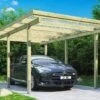 Carport En Bois D’Epicéa Traité Avec Couverture En PVC 15 M² -Solid || Axi || EXIT TOYS Soldes Boutique carport bois epicea traite couverture pvc 15m