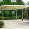 Carport En Bois D’Epicéa Traité Avec Couverture En PVC 25 M² -Solid || Axi || EXIT TOYS Soldes Boutique carport bois epicea traite couverture pvc 25m