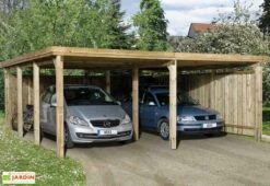 Carport Bois Optima Duo 2 Voitures (Plusieurs Tailles) -Solid || Axi || EXIT TOYS Soldes Boutique carport bois optima duo 2