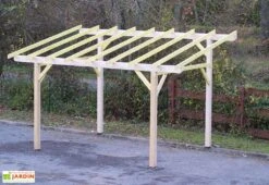 Carport Bois Toit 1 Pente (Sans Couverture) – 5 X 3 M -Solid || Axi || EXIT TOYS Soldes Boutique carport bois traite monopente sans couverture 1 voiture 5m