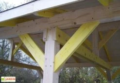 Carport Bois Toit 2 Pentes + Bardeaux Bitumés – 6 X 4,5 M -Solid || Axi || EXIT TOYS Soldes Boutique carport bois traite toiture double pente bardeau bitume 6m 1