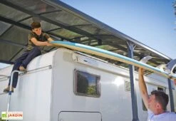 Carport Camping-car Alpine 8,63 X 3,52 M Gris | Palram - Canopia -Solid || Axi || EXIT TOYS Soldes Boutique carport camping car alpine 863cm palram canopia 2