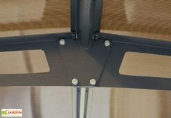 Carport Camping-car Alpine 6,49 X 3,52 M Gris | Palram - Canopia -Solid || Axi || EXIT TOYS Soldes Boutique carport camping car aluminium polycarbonate alpine palram toiture 3