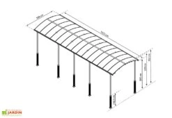 Carport Camping-Car Aluminium/Polycarbonate Alpine 10600 38 M² -Solid || Axi || EXIT TOYS Soldes Boutique carport camping car aluminium polycarbonate arcadia alpine 10600 38 m 3