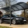 Carport Design Aluminium Toit Rond Polycarbonate 4,85 X 3 M Vis. Inox -Solid || Axi || EXIT TOYS Soldes Boutique carport design aluminium toit rond polycarbonate visserie inox 5m 3