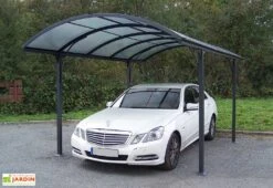 Carport Design Aluminium Toit Rond Polycarbonate 4,85 X 3 M Vis. Inox -Solid || Axi || EXIT TOYS Soldes Boutique carport design aluminium toit rond polycarbonate visserie inox 5m 4