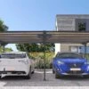Carport Double En Aluminium Et Polycarbonate Mistral 30 M² -Solid || Axi || EXIT TOYS Soldes Boutique carport double voitures aluminium polycarbonate mistral 30m