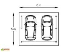 Solid Carport En Bois Traité Autoclave (5x6m) -Solid || Axi || EXIT TOYS Soldes Boutique carport en bois traite autoclave 5x6m 2 voitures
