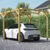 Carport En Bois De Pin Traité Autoclave 15,4 M² - Henri -Solid || Axi || EXIT TOYS Soldes Boutique carport henri bois dans jardin