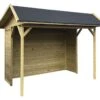 Solid Abri De Jardin En Bois Traité Ronsburg 19 Mm - 6 M² -Solid || Axi || EXIT TOYS Soldes Boutique carport ronsburg bois autoclave semi ferme 6m2 toit double pente