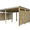 Carport En Bois Traité 2 Voitures 38 M² - Shelty 2 -Solid || Axi || EXIT TOYS Soldes Boutique carport shelty deux voiture 1