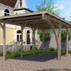 Carport Simple En Bois De Pin Traité Et PVC Avec Arc 606 A T2 - 18 M² -Solid || Axi || EXIT TOYS Soldes Boutique carport simple bois pvc arc weka