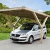 Carport Simple En Bois De Pin Traité Et PVC – 18,5 M² -Solid || Axi || EXIT TOYS Soldes Boutique carport simple bois pvc weka 1