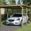 Carport Simple En Bois De Pin Traité Et PVC 606 T2 - 18 M² -Solid || Axi || EXIT TOYS Soldes Boutique carport simple voiture bois pvc 18m