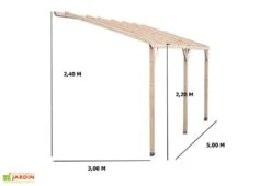 Carport Bois Adossable Autoclave Monopente 3x5m -Solid || Axi || EXIT TOYS Soldes Boutique carport toit monopente 3x5 3050am 1