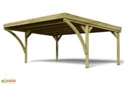 Carport En Bois De Pin Traité Autoclave 30,9 M² - Double Victor Modern -Solid || Axi || EXIT TOYS Soldes Boutique carport victor doucle fond blanc