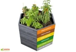 Garantia Carré Potager Empilable En Polypropylène Ergo 110 Cm (Lot De 2) -Solid || Axi || EXIT TOYS Soldes Boutique carre potager ergo polypropylene garantia imitation bois 2
