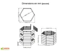Garantia Carré Potager Empilable En Polypropylène Ergo 110 Cm (Lot De 2) -Solid || Axi || EXIT TOYS Soldes Boutique carre potager ergo polypropylene garantia imitation bois 4