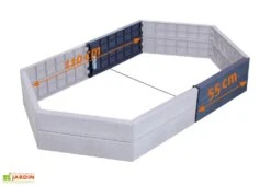 Garantia Carré Potager Empilable En Polypropylène Ergo 160 Cm (Lot De 2) -Solid || Axi || EXIT TOYS Soldes Boutique carre potager ergo polypropylene garantia imitation bois extension