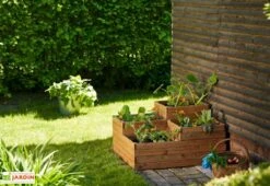 Carré Potager En Bois Autoclave à étages 4 Compartiments - 90 X 90 X 46 Cm -Solid || Axi || EXIT TOYS Soldes Boutique carre potager jardin