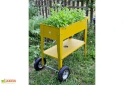 Carré Potager Sur Pieds Avec Roulettes - Barcelona -Solid || Axi || EXIT TOYS Soldes Boutique carre potager portatif moutarde