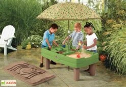 Step2 Table De Jeu Sable Et Eau Naturally Playful -Solid || Axi || EXIT TOYS Soldes Boutique centre activites table sable eau parasol enfants jardin naturally playful 4