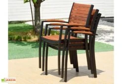 Chaise De Jardin En Bois D’Eucalyptus Et Aluminium Flamingo -Solid || Axi || EXIT TOYS Soldes Boutique chaise jardin bois eucalyptus flamingo 2