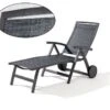 Bain De Soleil Alu Et Textilux Trento Anthracite (lot De 2) -Solid || Axi || EXIT TOYS Soldes Boutique chaise longue trento anthracite