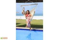 Chaise Suspendue Ecrue 110 X 140 Cm -Solid || Axi || EXIT TOYS Soldes Boutique chaise suspendue ecrue en toile jobek