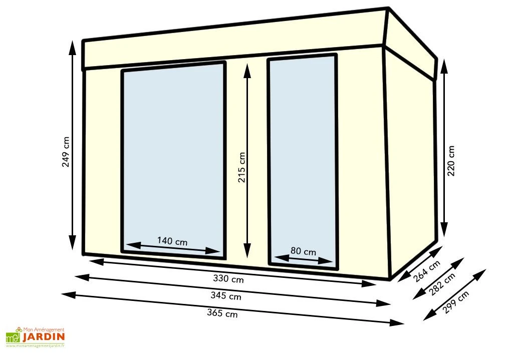 Chalet En Bois Habitable Isolé 90 Mm Double Vitrage Toit Plat 9 M² 8 Chalet En Bois Habitable Isolé 90 Mm Double Vitrage Toit Plat 9 M² – Image 6