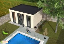 Chalet En Bois Habitable Isolé 90 Mm Double Vitrage Toit Plat 15 M² -Solid || Axi || EXIT TOYS Soldes Boutique chalet en bois 15m2 habitable 3