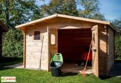 Abri De Jardin En Bois Douglas 28 Mm – 14,85 M² : 4,22 X 3,52 M