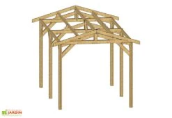 Carport Camping-car Bois Douglas 23 à 41 M² H. 3,20 M – Azur 6 Poteaux -Solid || Axi || EXIT TOYS Soldes Boutique charpente carport bois camping car 230cm cpbf azur