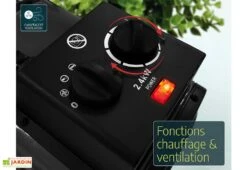 Chauffage Ventilateur D'appoint 2400W Avec Thermostat Digital -Solid || Axi || EXIT TOYS Soldes Boutique chauffage electrique portable serre jardin 2400w 5