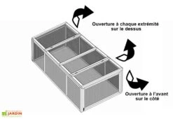 Enclos Pour Lapins Smokey (0,9x1,8x0,5) -Solid || Axi || EXIT TOYS Soldes Boutique clapier a lapins smokey schema