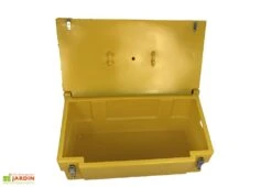 Coffre De Jardin Avec Poignées + Grenouillères + Cadenas – 100 L -Solid || Axi || EXIT TOYS Soldes Boutique coffre jardin 100l cadenas jaune 1