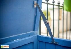 Coffre De Rangement En Bois Lasuré Bleu 127 X 55 Cm -Solid || Axi || EXIT TOYS Soldes Boutique coffre jardin bois lasure bleu 127 x 55 cm 1