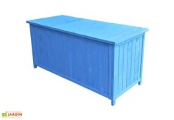 Coffre De Rangement En Bois Lasuré Bleu 127 X 55 Cm -Solid || Axi || EXIT TOYS Soldes Boutique coffre jardin bois lasure bleu 127 x 55 cm 4