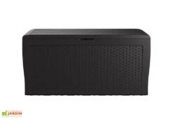 Coffre De Jardin Keter Gris En Résine Tressée – Samoa 270 L -Solid || Axi || EXIT TOYS Soldes Boutique coffre jardin keter resine tressee marron samoa 270l 2