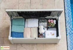 Coffre De Jardin Et Piscine Keter Blanc En Résine – Pool Box 455 L -Solid || Axi || EXIT TOYS Soldes Boutique coffre jardin piscine keter resine blanc pool box 455l 2