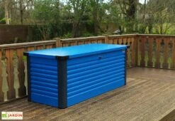 Coffre De Rangement Design En Métal PatioBox 135x78,5x72cm (4 Coloris) -Solid || Axi || EXIT TOYS Soldes Boutique coffre rangement jardin metal acier galvanise trimetals patiobox s 4 2
