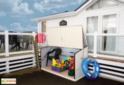 Coffre De Rangement Métal Storeguard Crème (196x89x113)