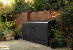 Coffre De Rangement Métal Storeguard Anthracite (196x89x113) -Solid || Axi || EXIT TOYS Soldes Boutique coffre rangement metal trim 1