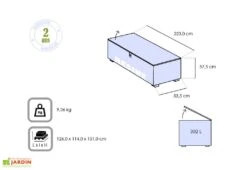 Keter Coffre De Rangement En Résine Tressée Tropic 302L -Solid || Axi || EXIT TOYS Soldes Boutique coffre rangement resine tropic 302l 1