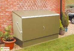 Coffre De Rangement Métal Vélos Vert (196x89x133) -Solid || Axi || EXIT TOYS Soldes Boutique coffre rangement velos vert